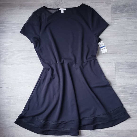 Bar III Black Mesh Dress - Picture 2 of 4